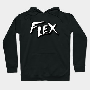 FLEX (Black and White) (Pro Wrestling) (Bodybuilding) Hoodie